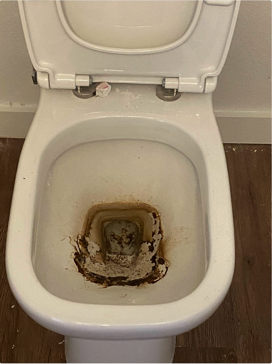 Bathroom cleaning before