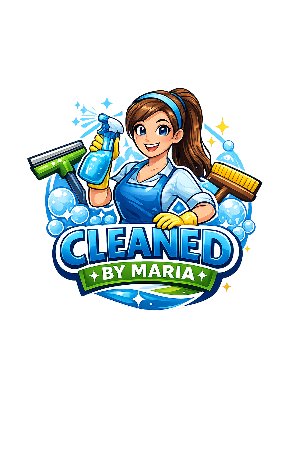 Cleaned by Maria logo